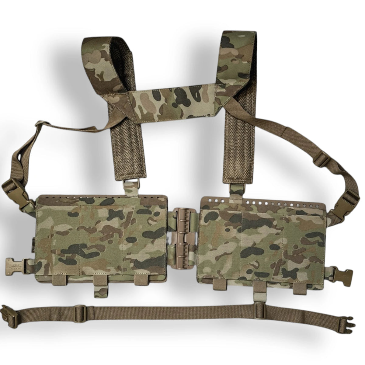 5.56 Split Rig - lightweight reconnaissance chest rig, rear view, Patch Out