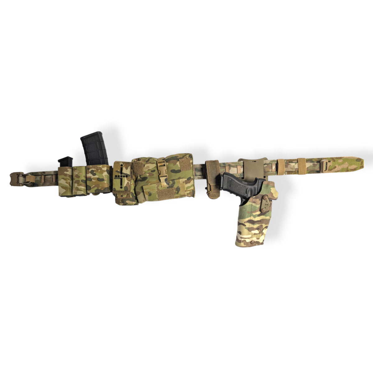 Peregrine Battle Belt - dual-layer Curv duty belt with AustriAlpin COBRA buckle, Patch Out