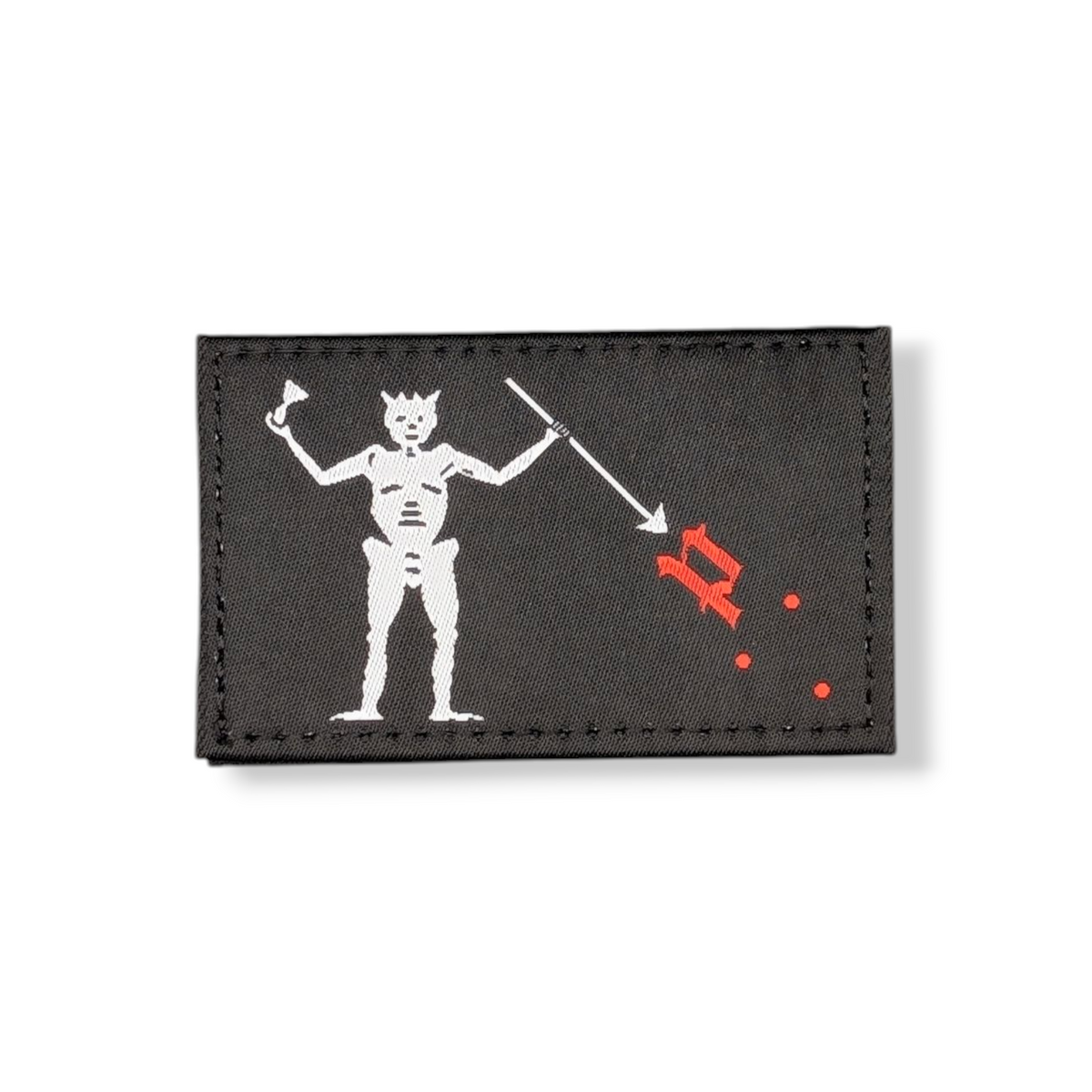 Black Beard P woven patch