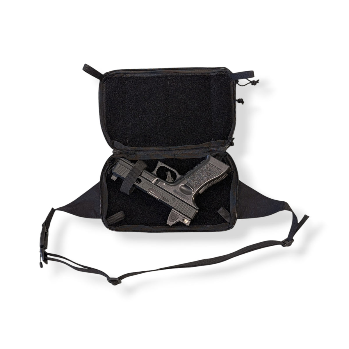 Concealed Carry Bum Bag - Black, Patch Out