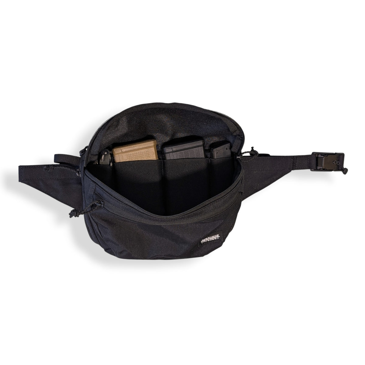 Concealed Carry Bum Bag - Black, Patch Out