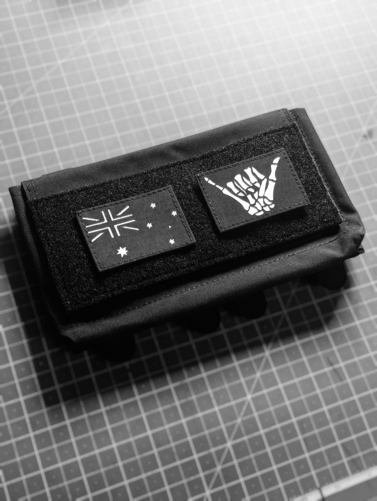 Black MOD-A Pouch - reversible admin and medical pouch, Patch Out