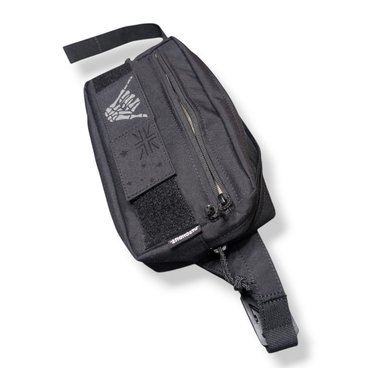 Black RFID-Protected Bum Bag, Patch Out