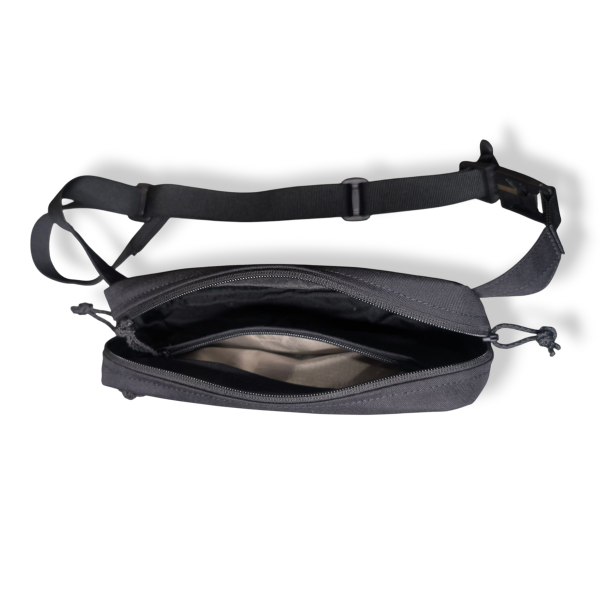 Black RFID-Protected Bum Bag, Patch Out