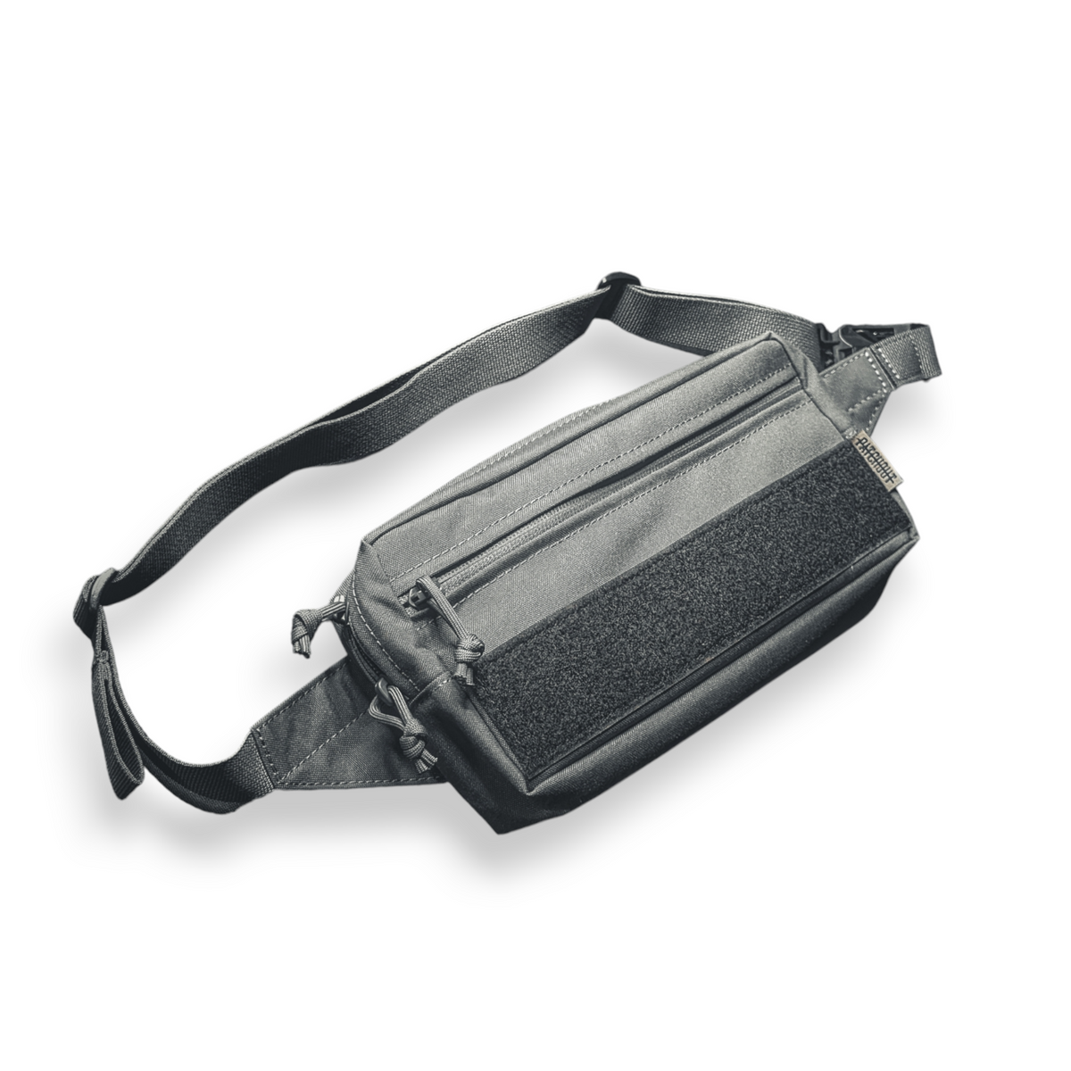Cement Grey RFID-Protected Bum Bag, Patch Out