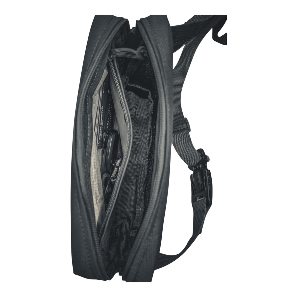 Cement Grey RFID-Protected Bum Bag, Patch Out