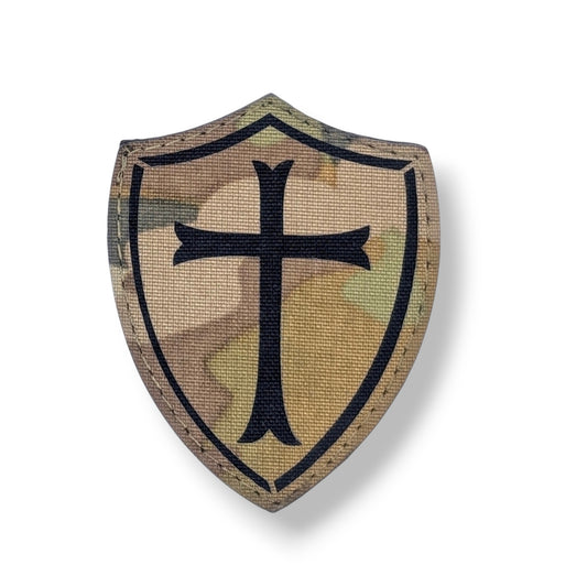 Crusader cross patch, laser cut