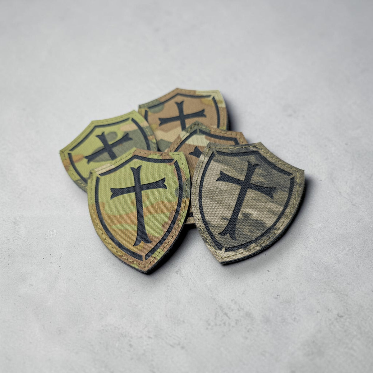 Crusader cross patch in Multicam