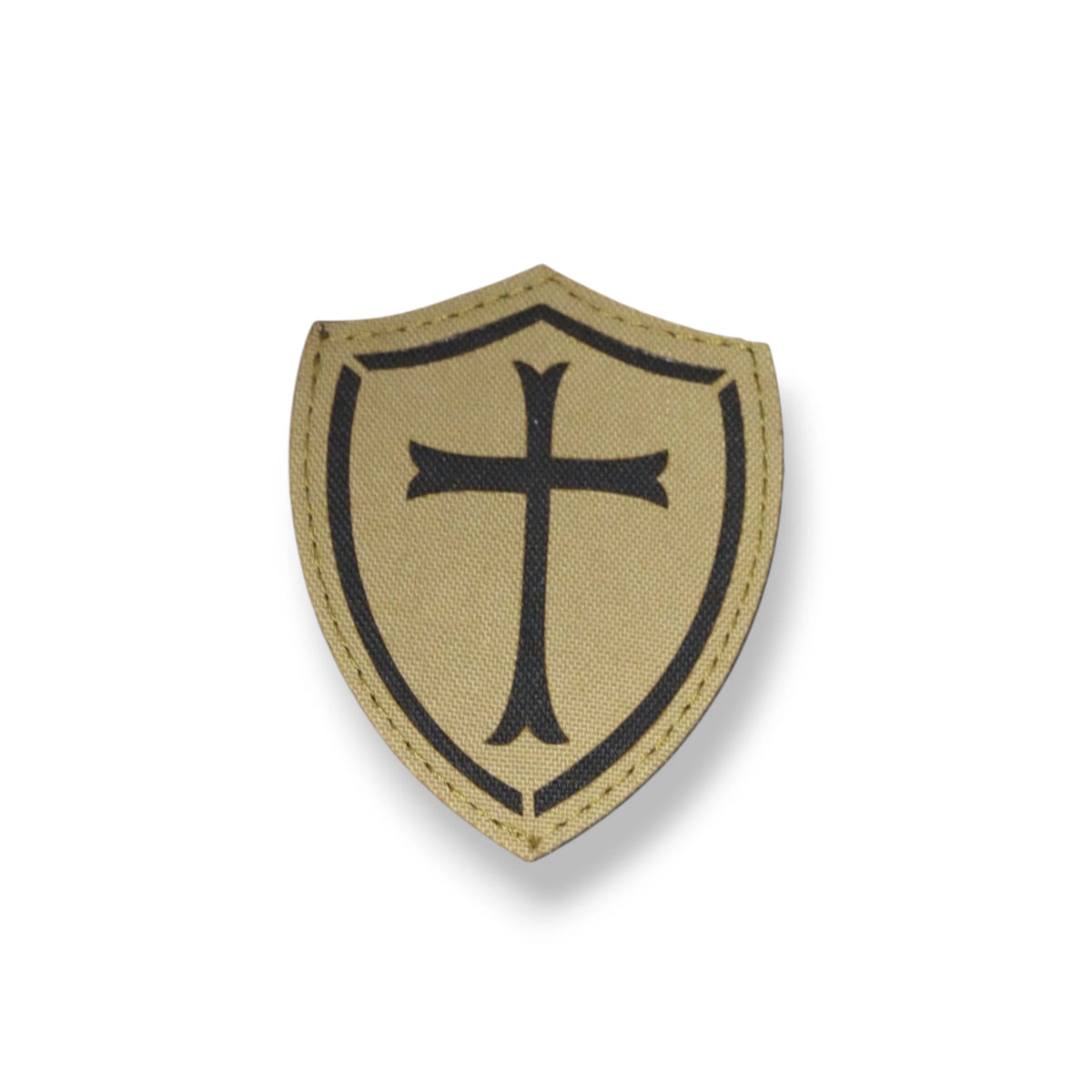 Crusader cross patch with hook Velcro backing