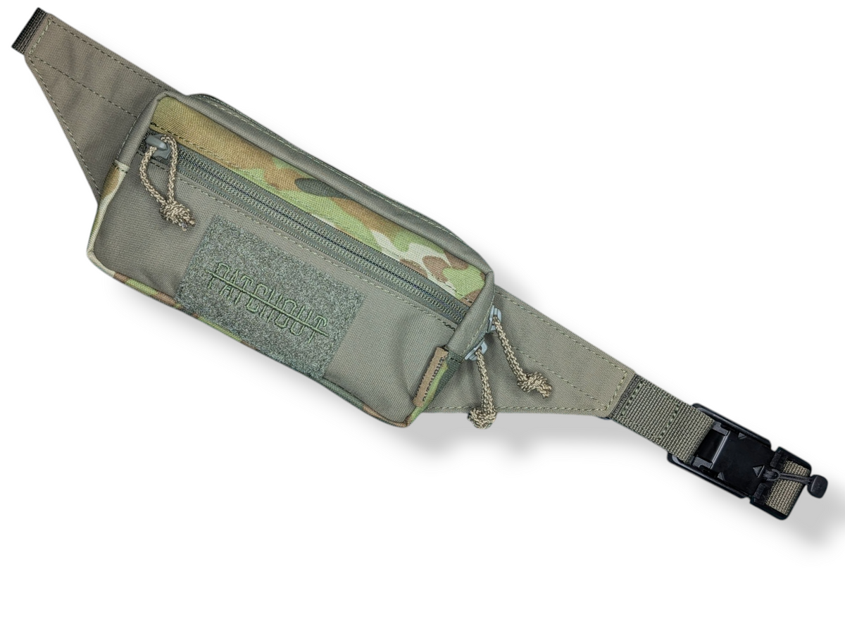 EDC Bum Bag - Ranger Green Australian Multicam everyday carry bag, Patch Out