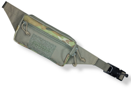 EDC Bum Bag - Ranger Green Australian Multicam everyday carry bag, Patch Out