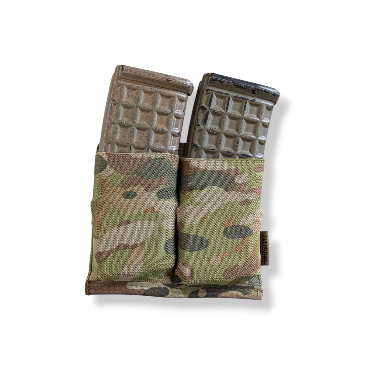Elastic Double Shingle - 2-magazine elastic retention pouch, Patch Out