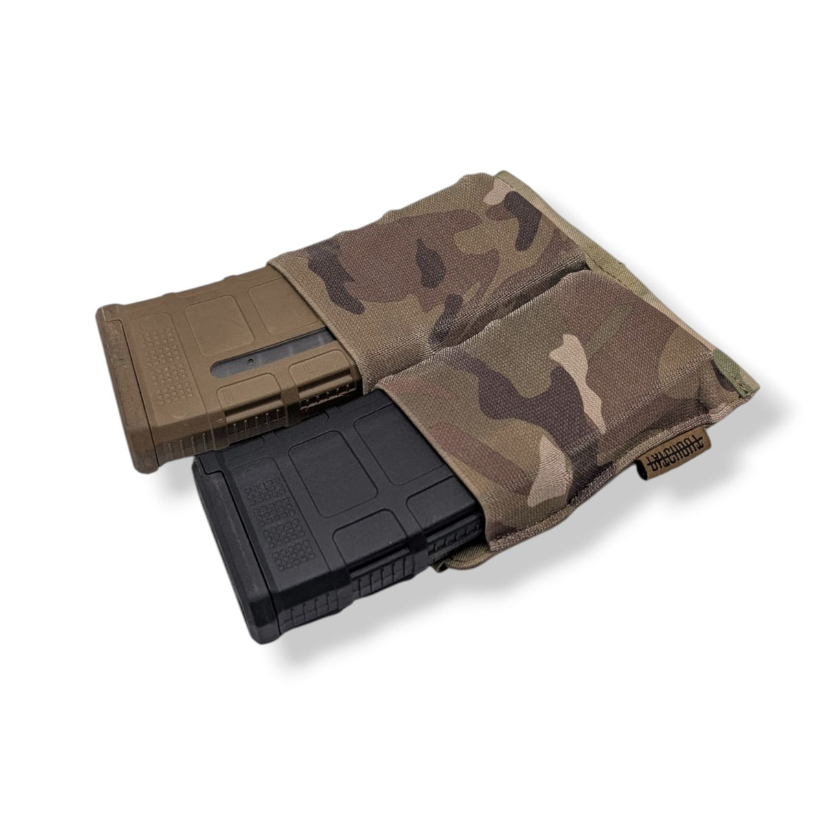 Elastic Double Shingle - 2-magazine elastic retention pouch, Patch Out