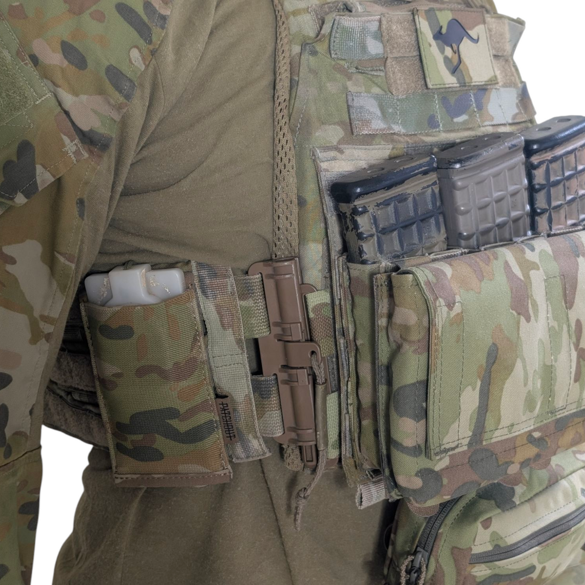 Elastic Single Shingle - elastic magazine retention pouch, Patch Out