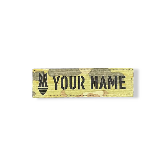 EOD custom name plate patch, laser cut