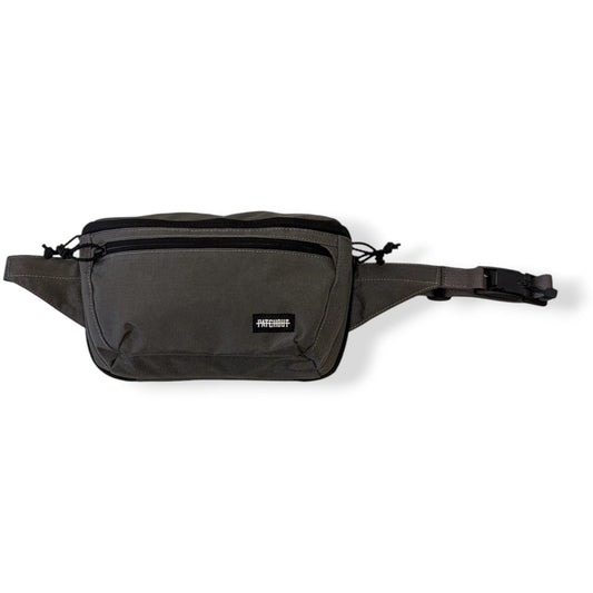 Concealed Carry Bum Bag - Grey, Patch Out