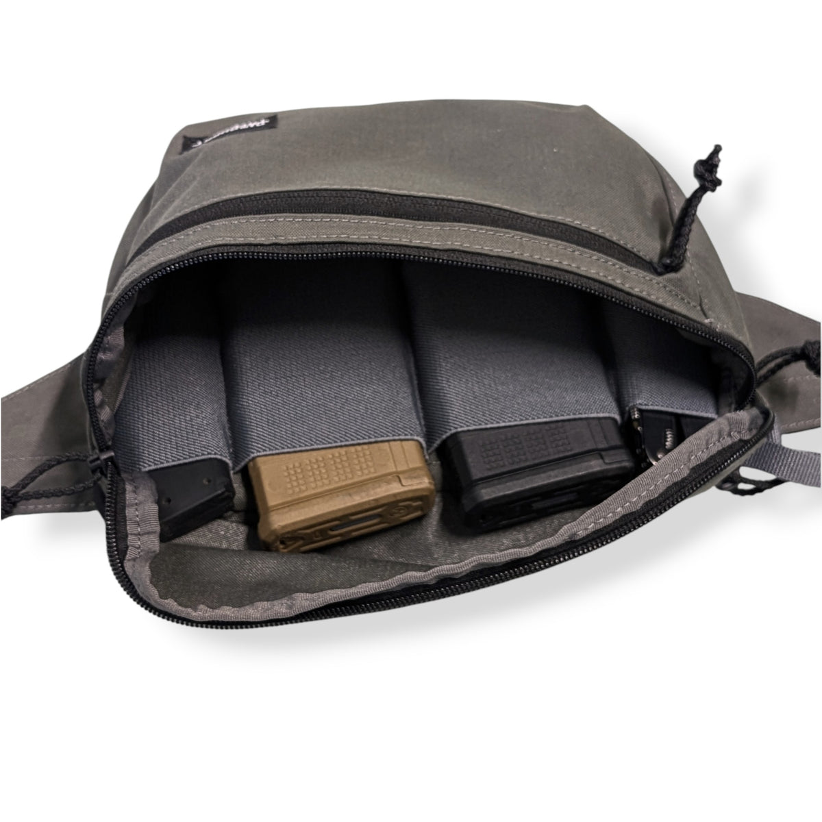 Concealed Carry Bum Bag - Grey, Patch Out