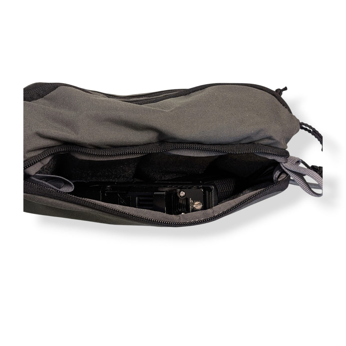 Concealed Carry Bum Bag - Grey, Patch Out