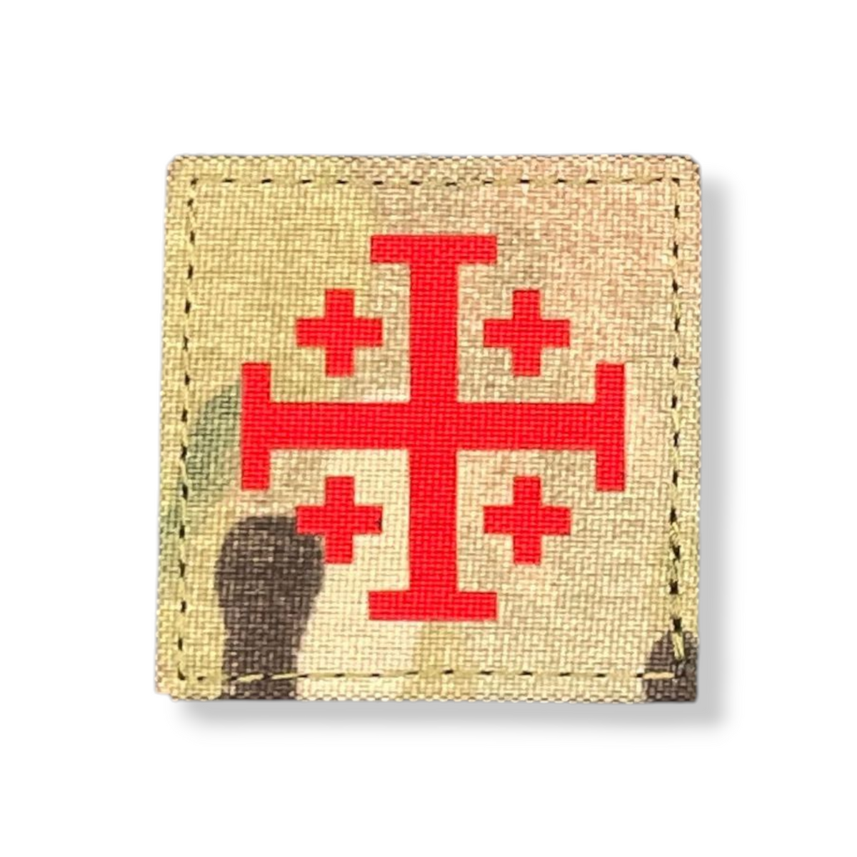 Jerusalem cross patch in Multicam