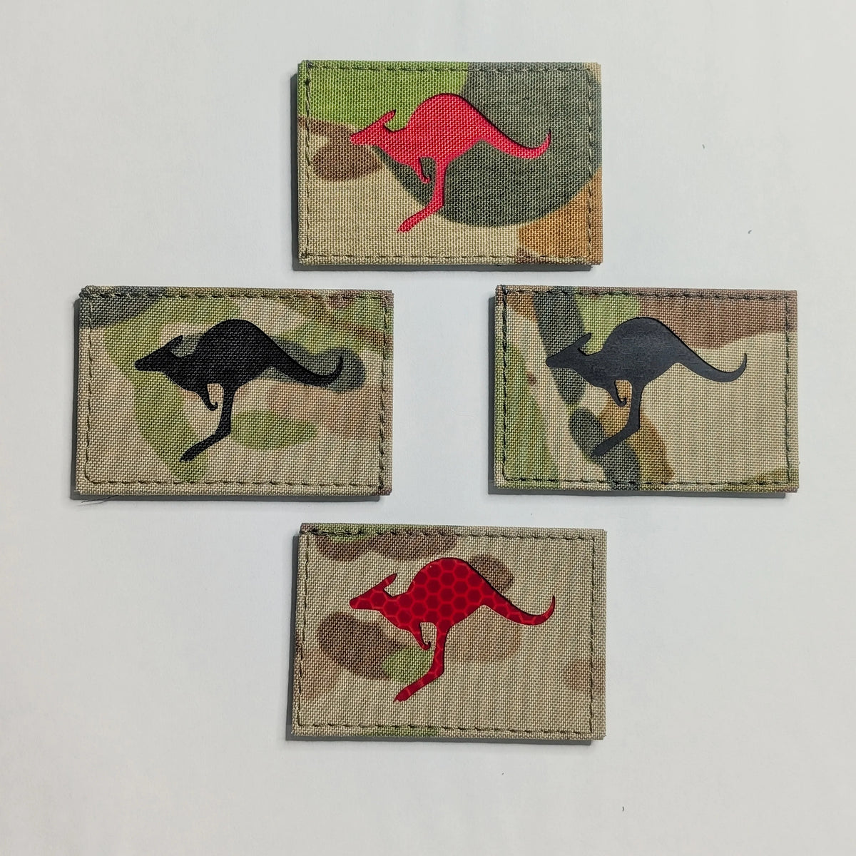 Kangaroo patch with hook Velcro backing