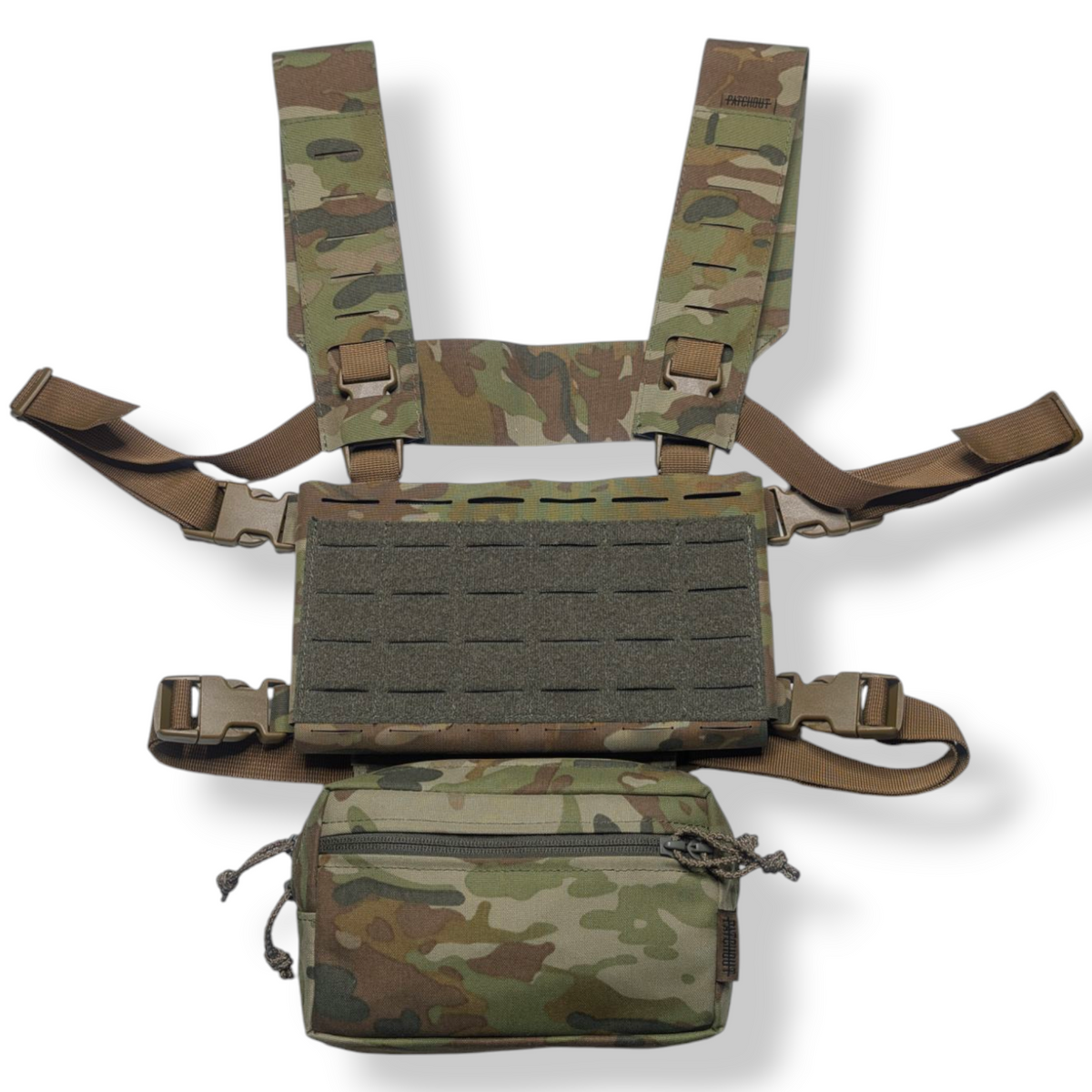 Mk 1 M.A.R.S 6 MOLLE Wide - modular battle bra and plate carrier rig, Patch Out