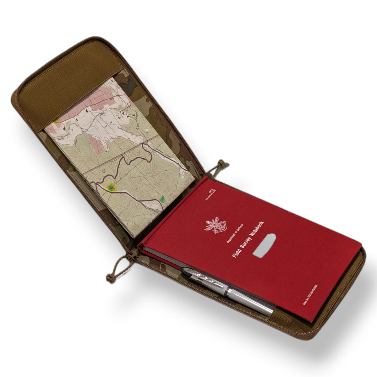 Op Log Book Holder - camouflaged observation post notebook cover, Patch Out