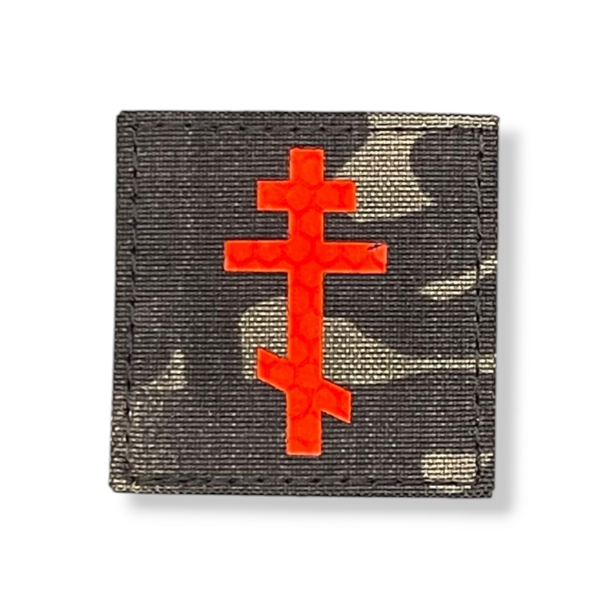 Orthodox cross patch with reflective base