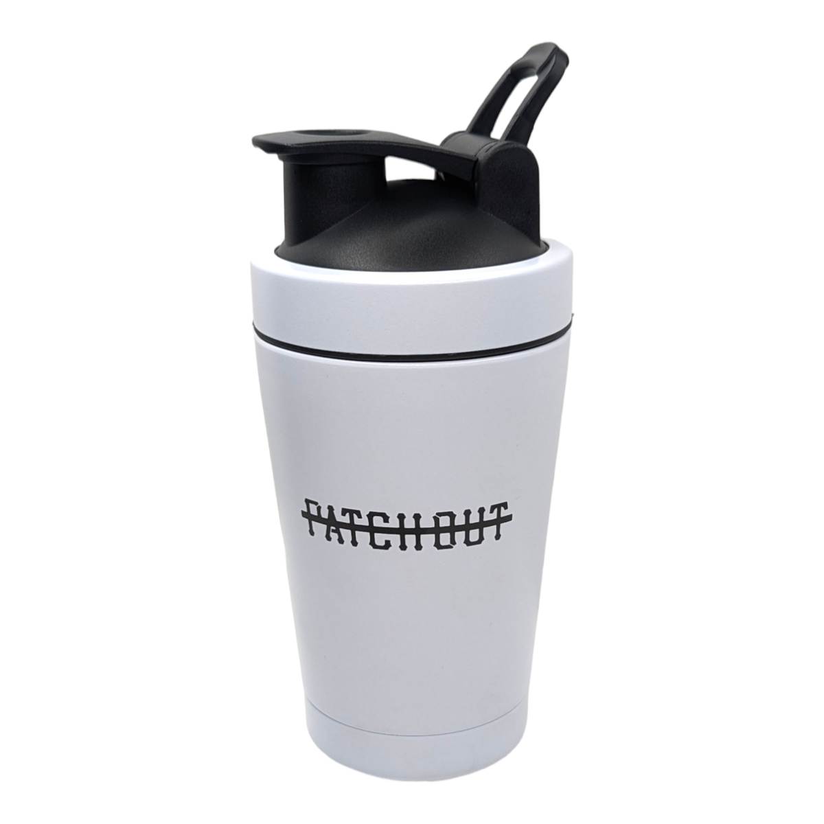Patch Out stainless steel protein shaker