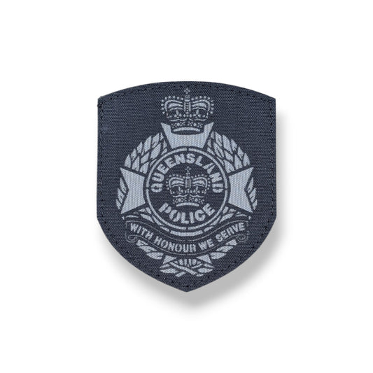 Queensland Police patch, Shield, Black/Grey