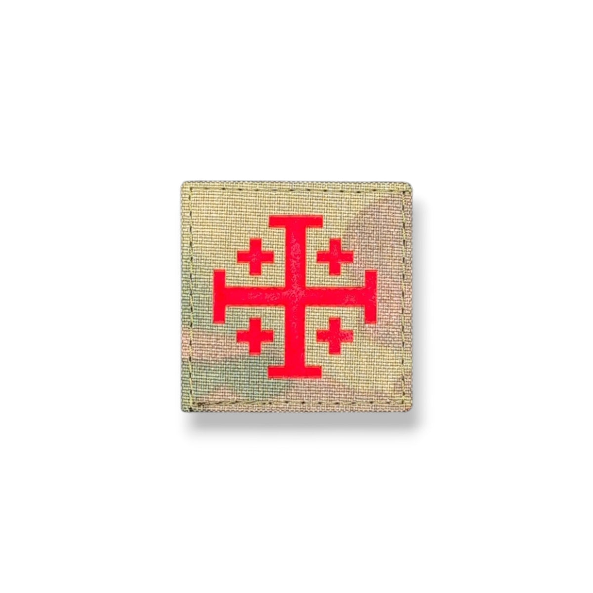 Laser-cut Jerusalem cross patch