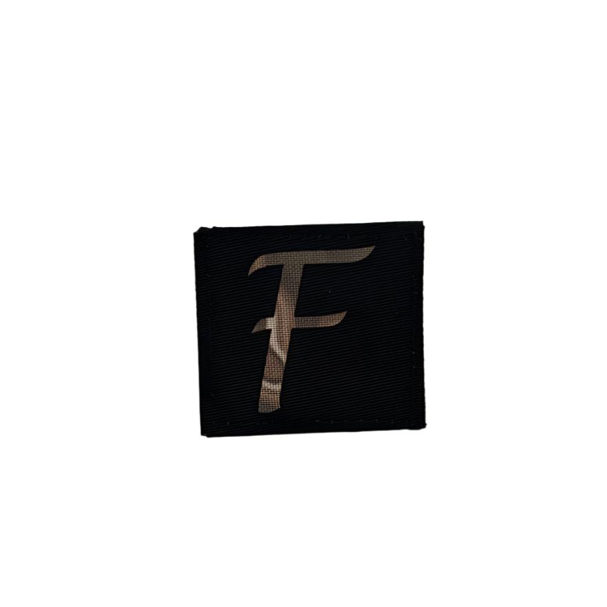 Single letter patch with hook Velcro backing