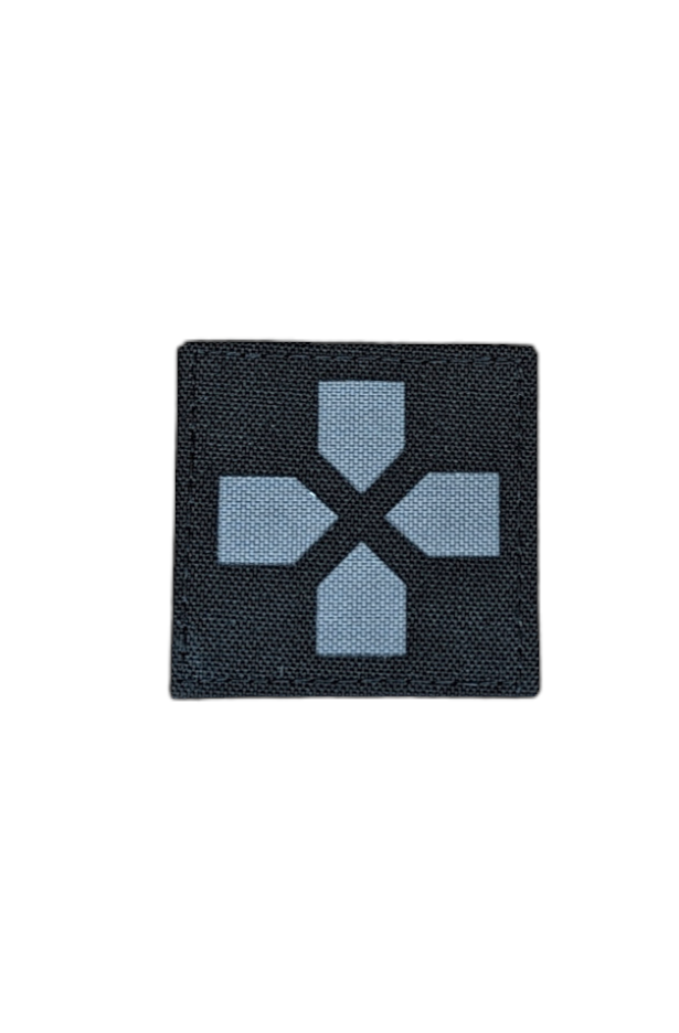 Small medic cross patch with hook Velcro backing