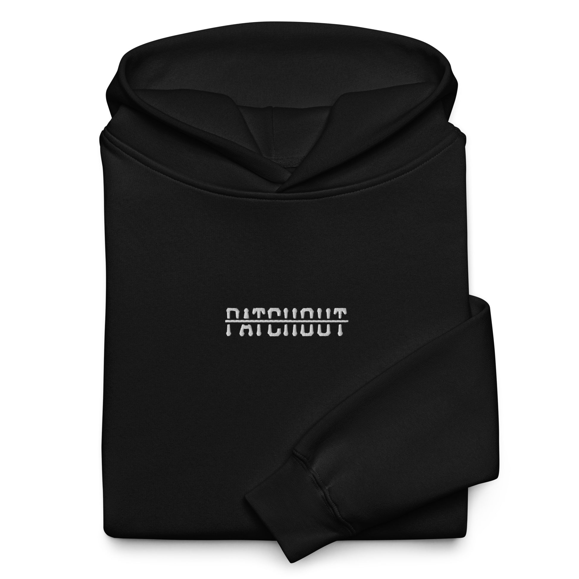 Patch Out oversized hoodie, sleeve embroidery