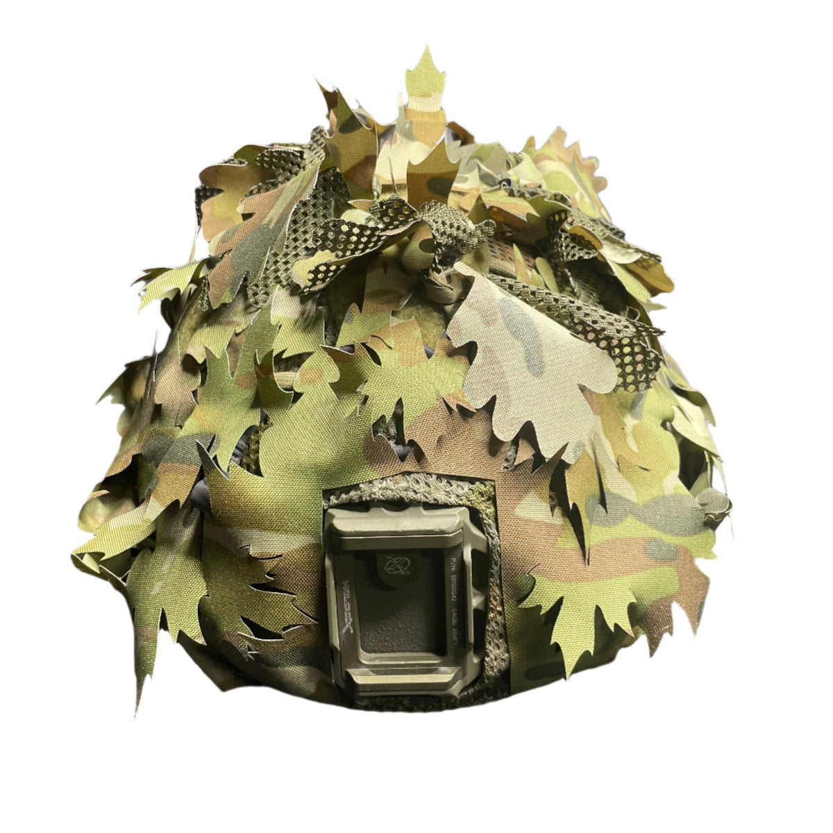 V2 Helmet Scrim - laser-cut 500D Cordura scrim with eucalyptus leaf pattern for Team Wendy Exfil helmets, Patch Out